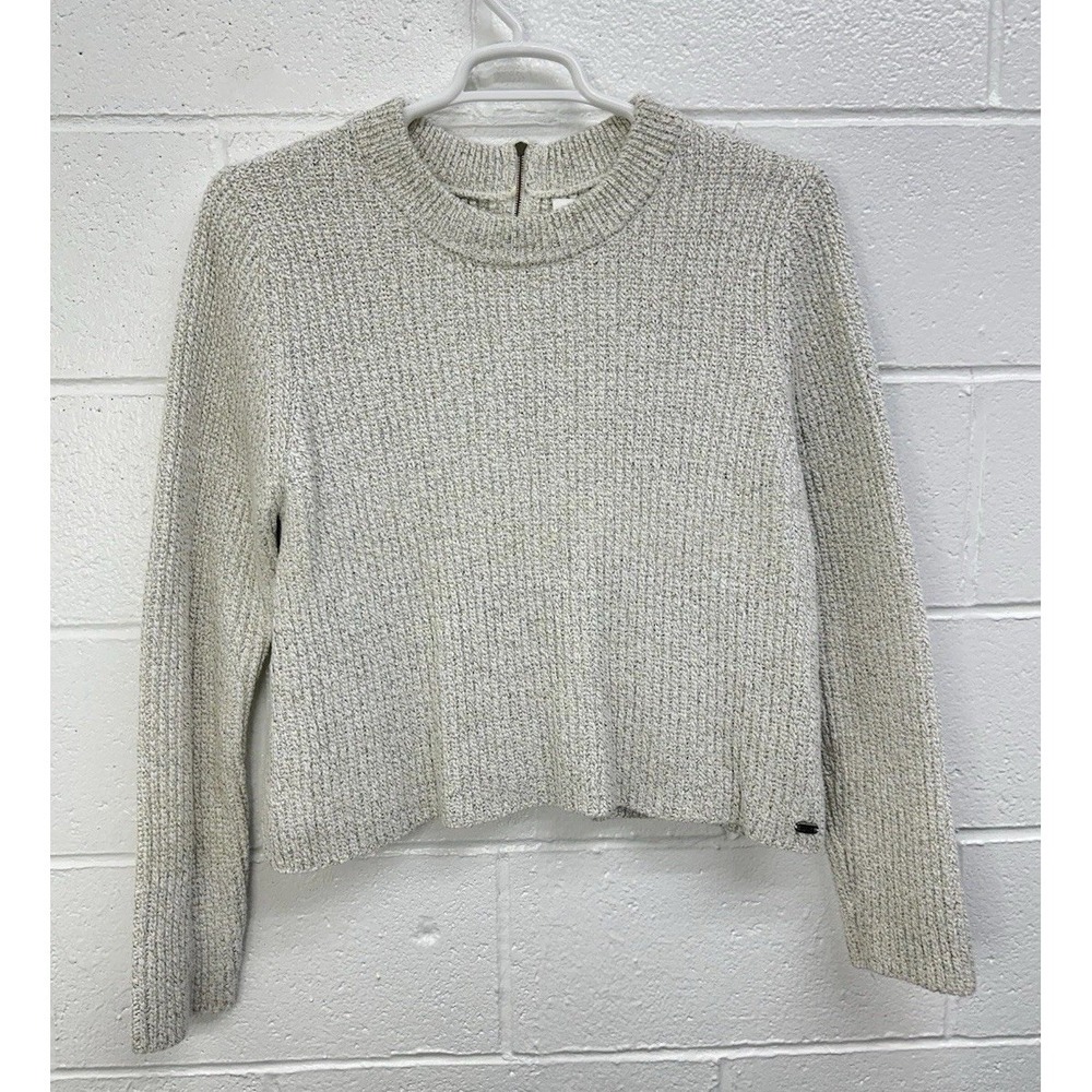 Carve Designs Chunky Beige Metallic Knit Sweater / Women's XL
